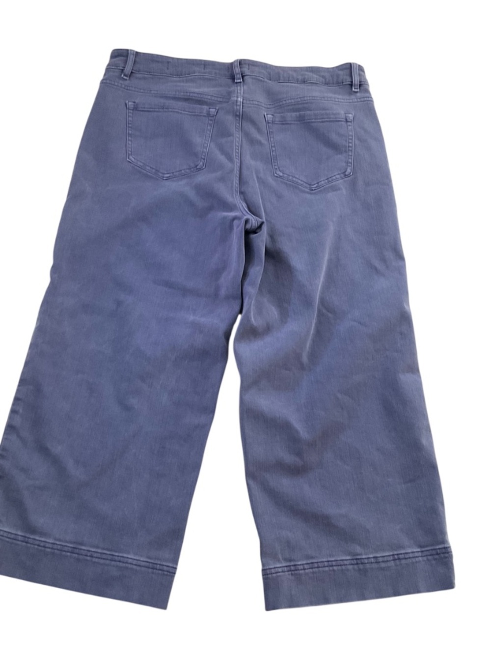 J Jill  Denim Wide Leg Crop Pants Sz 12P Purple Boho Casual Everyday Comfort - Picture 3 of 12